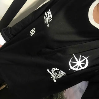 Emblem Patch Shoulder Line Long Sleeve T-shirt