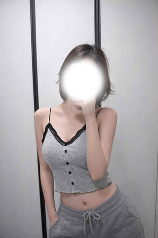 Lace-trimmed Frill Button Crop Slip Top