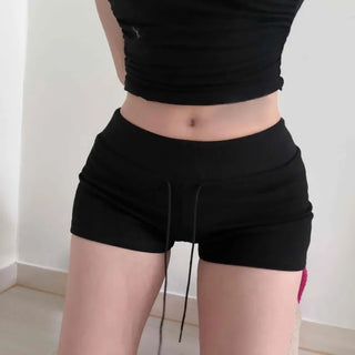 Athleisure Drawstring Elastic Running Shorts