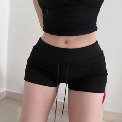 Athleisure Drawstring Elastic Running Shorts