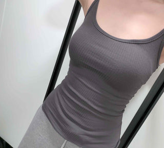 Daily Slim Fit Ribbed Spaghetti Strap Sleeveless