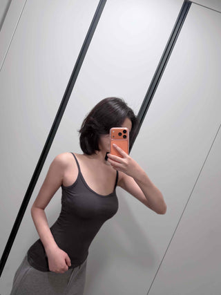 Daily Slim Fit Ribbed Spaghetti Strap Sleeveless