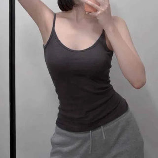Daily Slim Fit Ribbed Spaghetti Strap Sleeveless