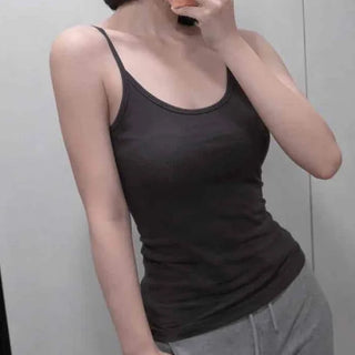 Daily Slim Fit Ribbed Spaghetti Strap Sleeveless