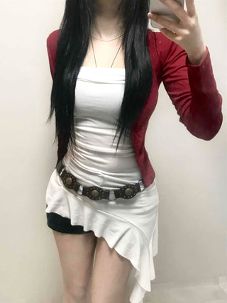 Slim U-Neck Basic Ribbed Sleeveless