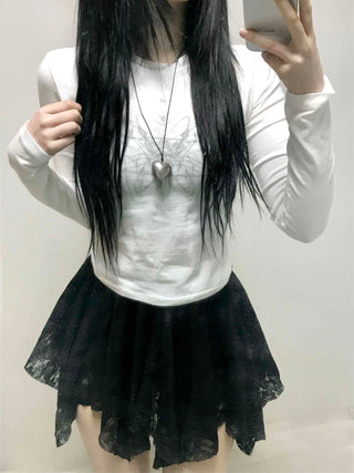 Fairy Hem Layered Asymmetrical Gothic Mini Skirt