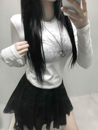 Fairy Hem Layered Asymmetrical Gothic Mini Skirt