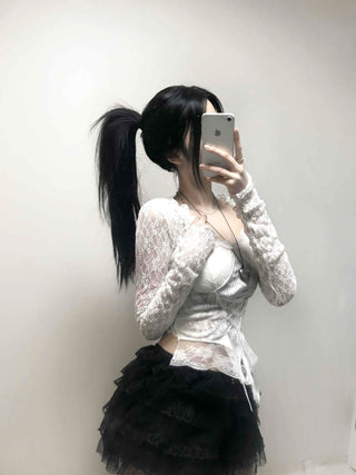 Dark Glam Feather Sasha Voluminous Shorts