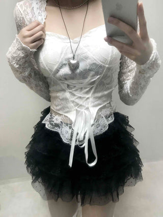 Dark Glam Feather Sasha Voluminous Shorts