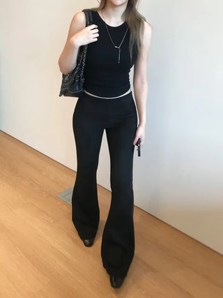Kibo Suede Slim Bootcut Pants