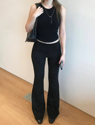 Kibo Suede Slim Bootcut Pants