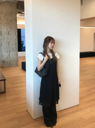 Reno Dot Chiffon Bustier Dress