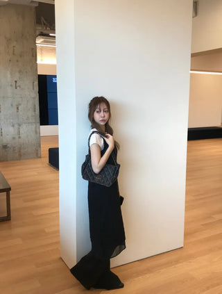 Reno Dot Chiffon Bustier Dress