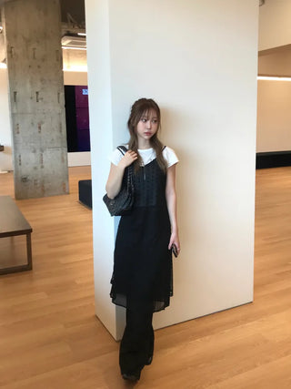 Reno Dot Chiffon Bustier Dress