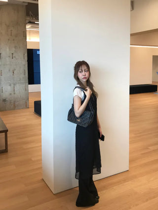 Reno Dot Chiffon Bustier Dress