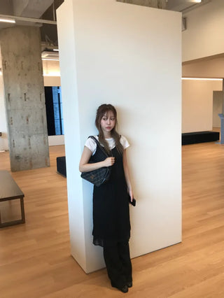 Reno Dot Chiffon Bustier Dress