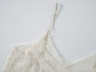 Reno Dot Chiffon Bustier Dress