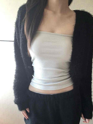 Chic Modern Basic Round Neck Mid-Button Cardigan
