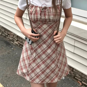 Noah Vintage Check Sleeveless Sleeveless Dress