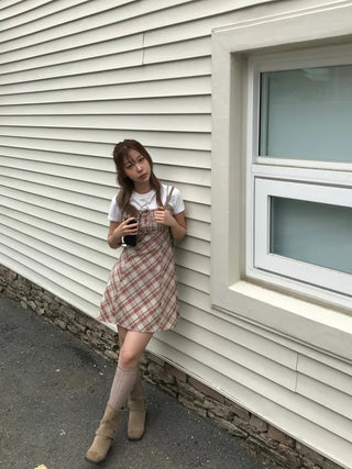 Noah Vintage Check Sleeveless Sleeveless Dress