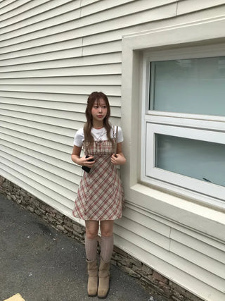 Noah Vintage Check Sleeveless Sleeveless Dress