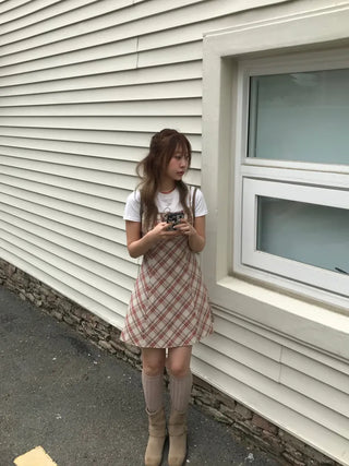 Noah Vintage Check Sleeveless Sleeveless Dress