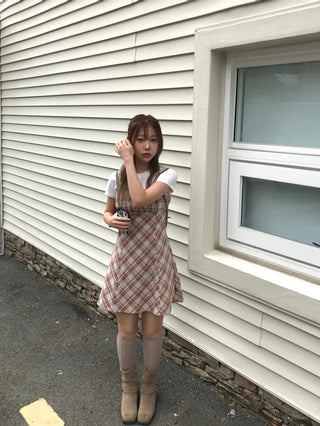 Noah Vintage Check Sleeveless Sleeveless Dress