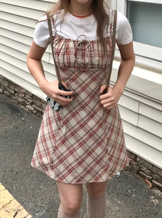 Noah Vintage Check Sleeveless Sleeveless Dress