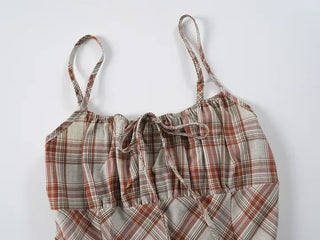 Noah Vintage Check Sleeveless Sleeveless Dress