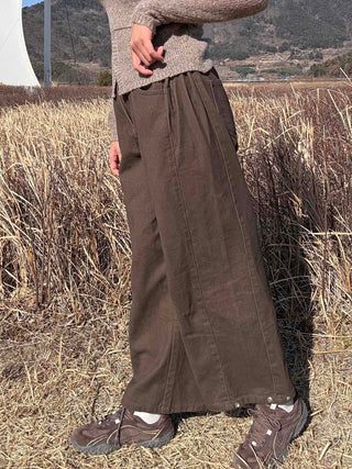 Natural Slack Style Semi Bootcut Long Pants