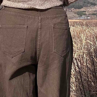 Natural Slack Style Semi Bootcut Long Pants