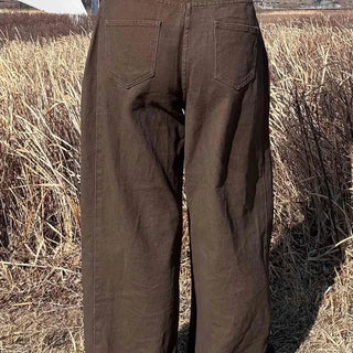 Natural Slack Style Semi Bootcut Long Pants