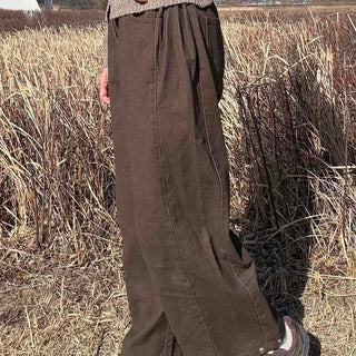 Natural Slack Style Semi Bootcut Long Pants