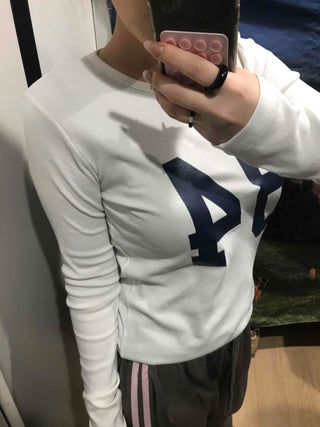 Big Numbering Round Long Sleeve T-shirt