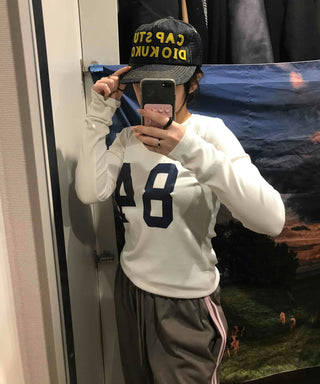 Big Numbering Round Long Sleeve T-shirt