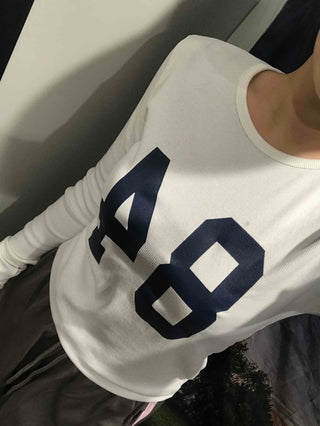 Big Numbering Round Long Sleeve T-shirt