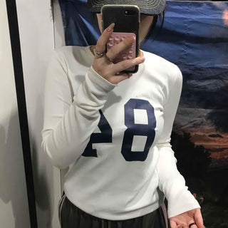 Big Numbering Round Long Sleeve T-shirt