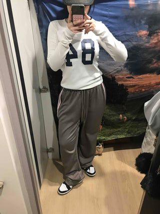 Big Numbering Round Long Sleeve T-shirt