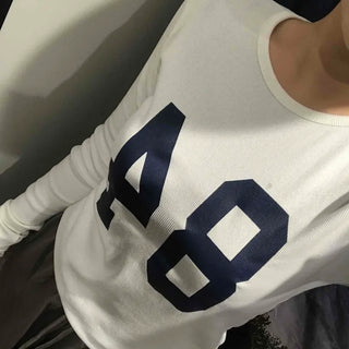 Big Numbering Round Long Sleeve T-shirt
