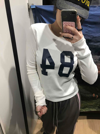 Big Numbering Round Long Sleeve T-shirt