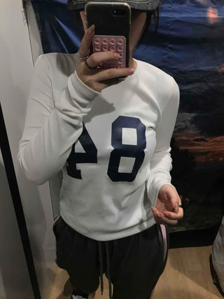 Big Numbering Round Long Sleeve T-shirt