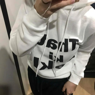 Lettering Short Fleece-Lined Hoodie