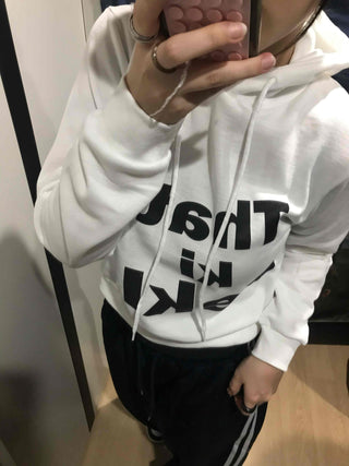 Lettering Short Fleece-Lined Hoodie