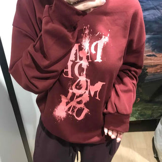 Vintage Lettering Oversized Loose Sweatshirt