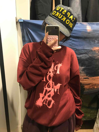 Vintage Lettering Oversized Loose Sweatshirt