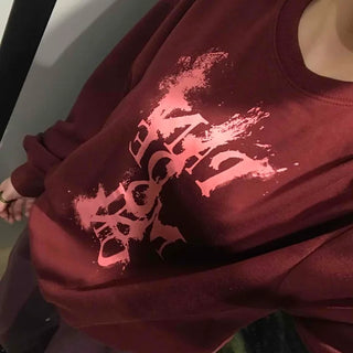 Vintage Lettering Oversized Loose Sweatshirt