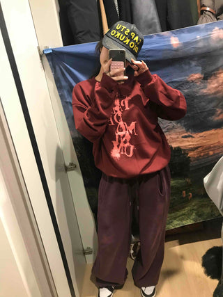 Vintage Lettering Oversized Loose Sweatshirt