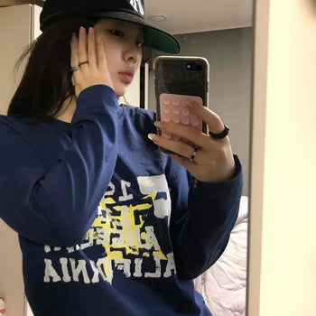 American Vintage Lettering Slim Fit Long Sleeve Tee