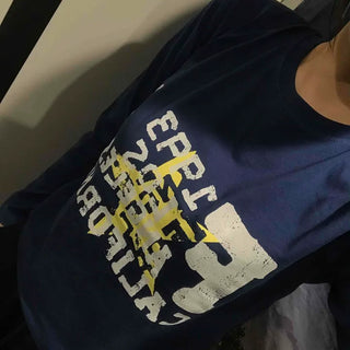 American Vintage Lettering Slim Fit Long Sleeve Tee