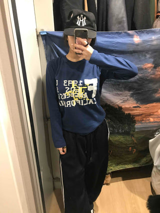 American Vintage Lettering Slim Fit Long Sleeve Tee